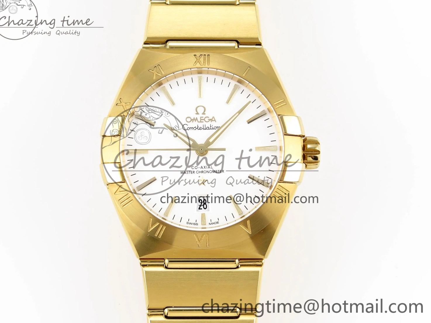 0514 Constellation 39mm YG ASWF 1:1 Best Edition White Dial on YG Bracelet A Casual 7780